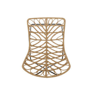 English Elm Bryson Wicker Rattan Outdoor Accent Chair Boho Modern Patio Seating with Geometric Base 70651.00LBRN
