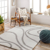 Cloudy Shag CDG-2300 7'10" x 10' Machine Woven Rug CDG2300-71010 Livabliss Surya