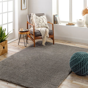 Livabliss Cloudy Plush Shag Area Rug Polyester Tonal Pile for Modern Living Rooms and Bedrooms Charcoal 7'10" x 10' CDG2304-71010