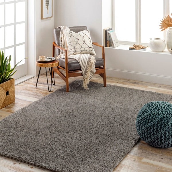 Livabliss Cloudy Plush Shag Area Rug Polyester Tonal Pile for Modern Living Rooms and Bedrooms Charcoal 7'10" x 10' CDG2304-71010