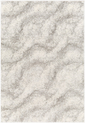 Livabliss Cloudy Shag Plush Polyester Area Rug for Living Room Bedroom Soft Neutral Pile White, Gray 7'10" x 10' CDG2306-71010