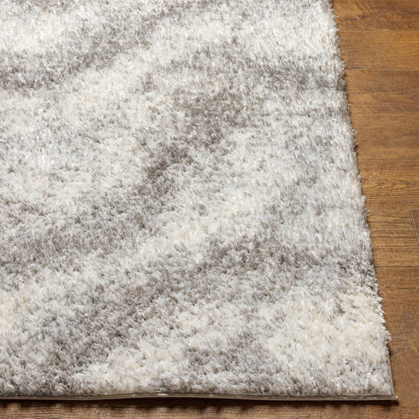 Livabliss Cloudy Shag Plush Polyester Area Rug for Living Room Bedroom Soft Neutral Pile White, Gray 7'10" x 10' CDG2306-71010
