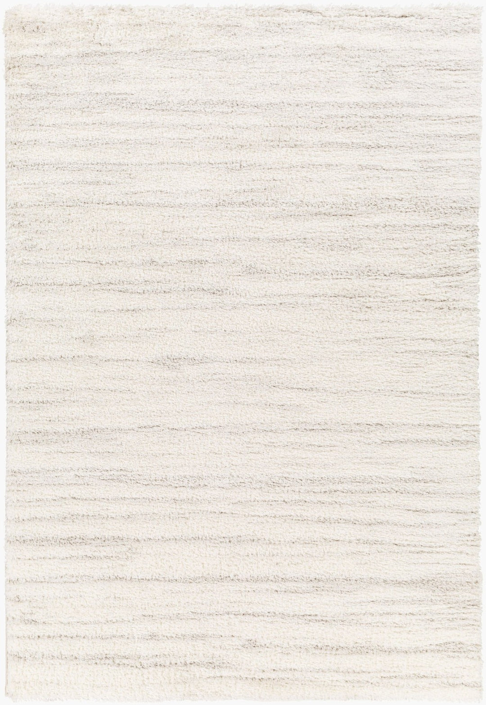 Livabliss Cloudy Shag Machine Woven Polyester Rug for Cozy Living Room or Bedroom Floors White, Gray 5'3" x 7' CDG2307-537
