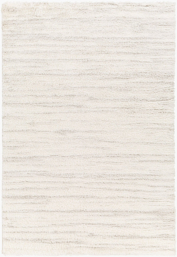 Livabliss Cloudy Shag Machine Woven Polyester Rug for Cozy Living Room or Bedroom Floors White, Gray 5'3" x 7' CDG2307-537