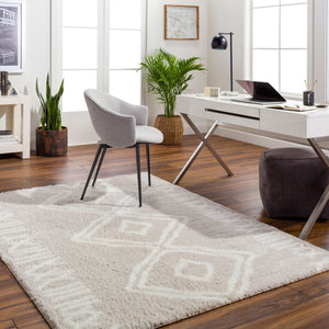 Livabliss Cloudy Plush Polyester Shag Area Rug Machine Woven Bohemian Style for Living Room CDG2311-679