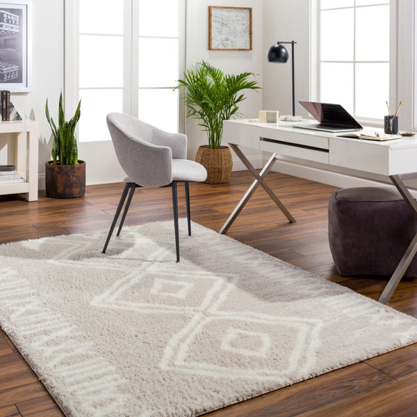 Livabliss Cloudy Plush Polyester Shag Area Rug Machine Woven Bohemian Style for Living Room CDG2311-679