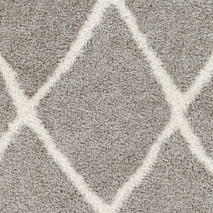 Livabliss Cloudy Shag Polyester Area Rug Plush Pile for Living Room Bohemian Decor Charcoal, White 7'10" x 10' CDG2313-71010