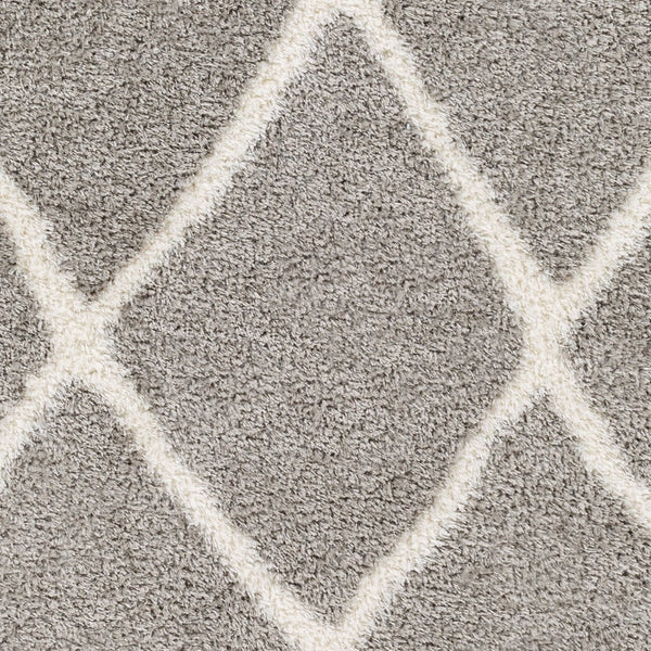 Livabliss Cloudy Shag Polyester Area Rug Plush Pile for Living Room Bohemian Decor Charcoal, White 7'10" x 10' CDG2313-71010