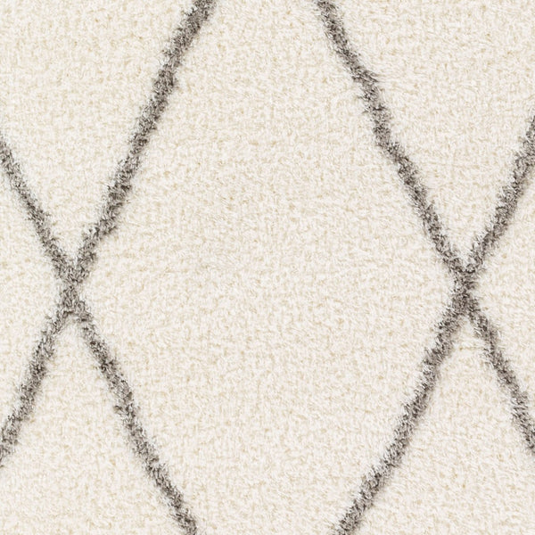 Livabliss Cloudy Shag Polyester Area Rug Plush Machine Woven Pile for Living Room Bedroom White, Gray 5'3" x 7' CDG2317-537