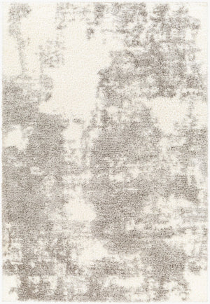Livabliss Cloudy Shag Plush Polyester Area Rug for Living Room and Bedroom Soft Neutral Pile White, Gray 6'7" x 9' CDG2318-679