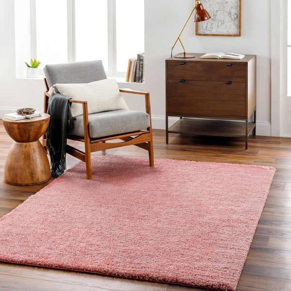 Livabliss Cloudy Shag Plush Polyester Area Rug Woven in Turkey for Modern Living Spaces Dusty Pink 5'3" x 7' CDG2321-537