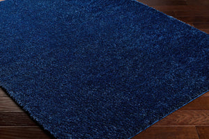 Livabliss Cloudy Shag Polyester Area Rug Plush Pile Woven Accent for Bedroom Living Room Dark Blue 3'11" x 5'7" CDG2326-31157