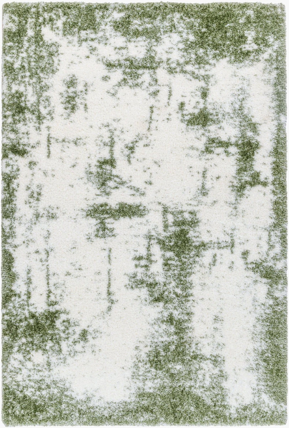 Livabliss Cloudy Shag Polyester Area Rug Plush Pile for Living Room or Bedroom Decor White, Grass Gr 5'3" x 7' CDG2329-537