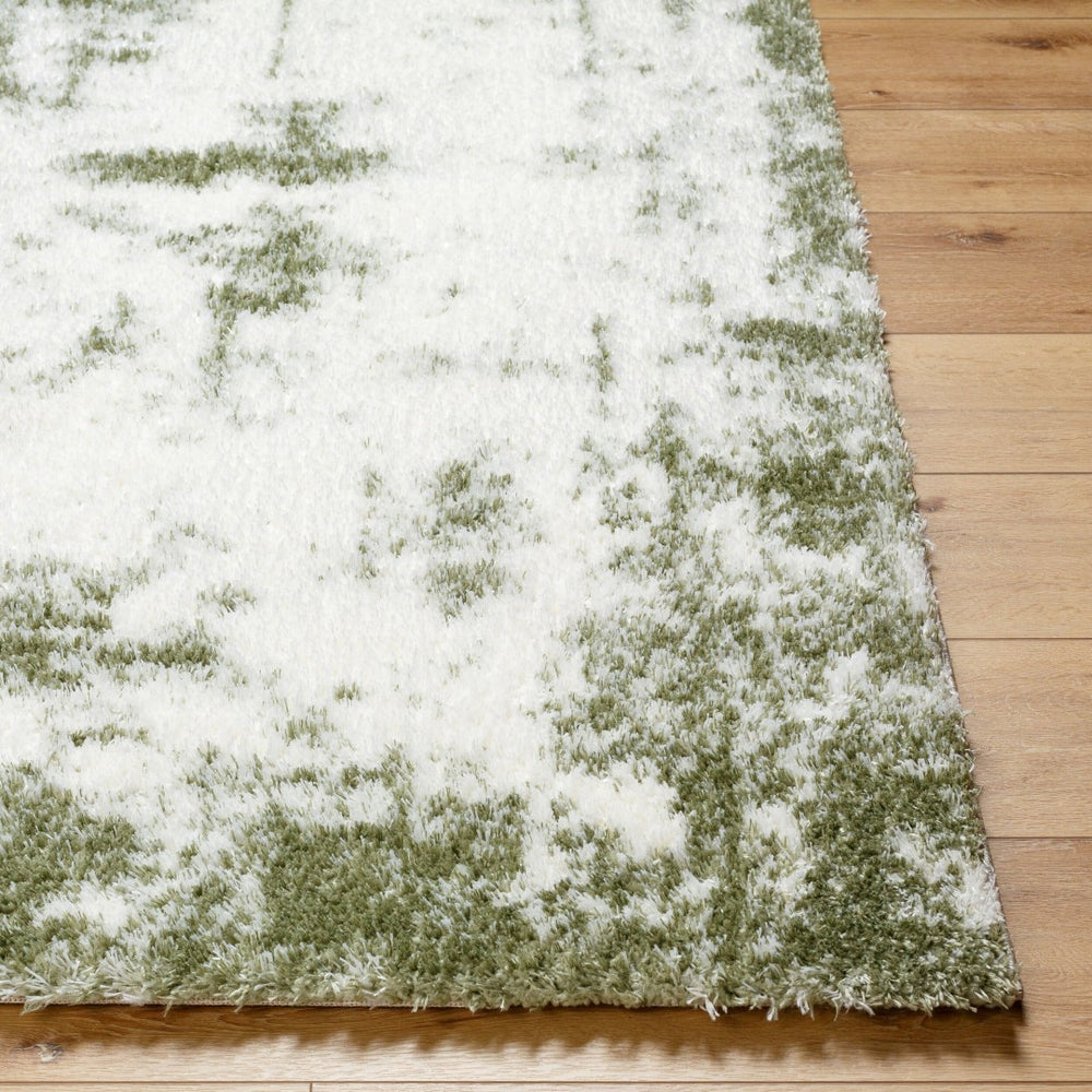 Livabliss Cloudy Shag Polyester Area Rug Plush Pile for Living Room or Bedroom Decor White, Grass Gr 5'3" x 7' CDG2329-537