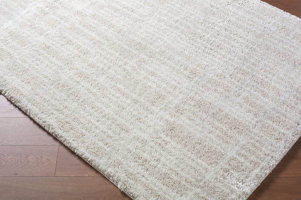Livabliss Cloudy Shag Machine Woven Polyester Rug Art Deco Plush Pile for Living Bedroom Ivory, Light Be 7'10" x 10' CDG2331-71010