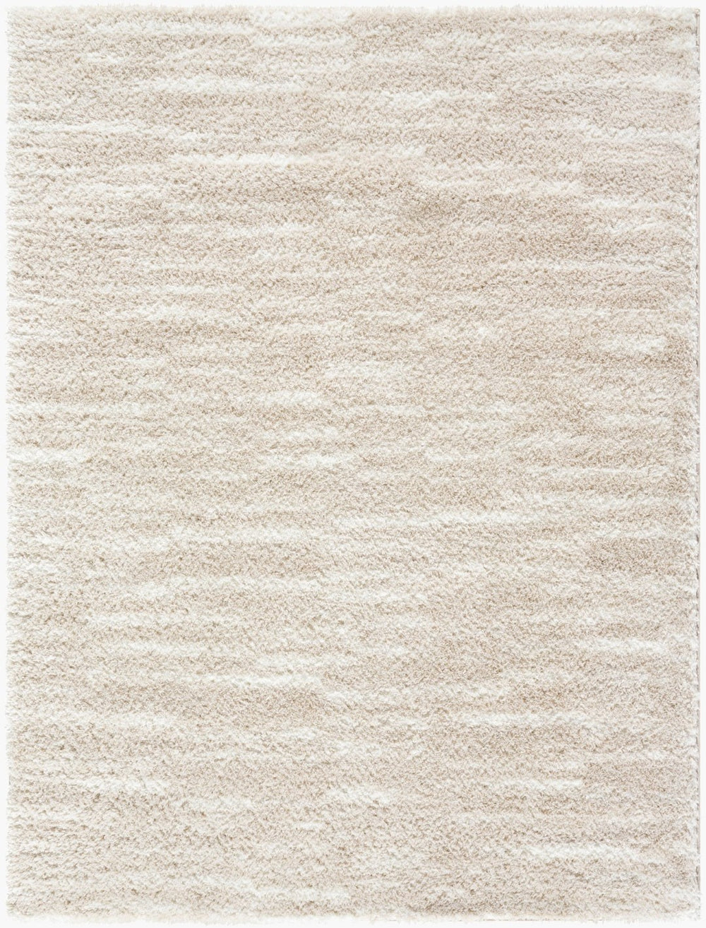 Livabliss Cloudy Shag Art Deco Polyester Area Rug Plush Pile for Living Room or Bedroom Ivory, Light Be 6'7" x 9' CDG2335-679