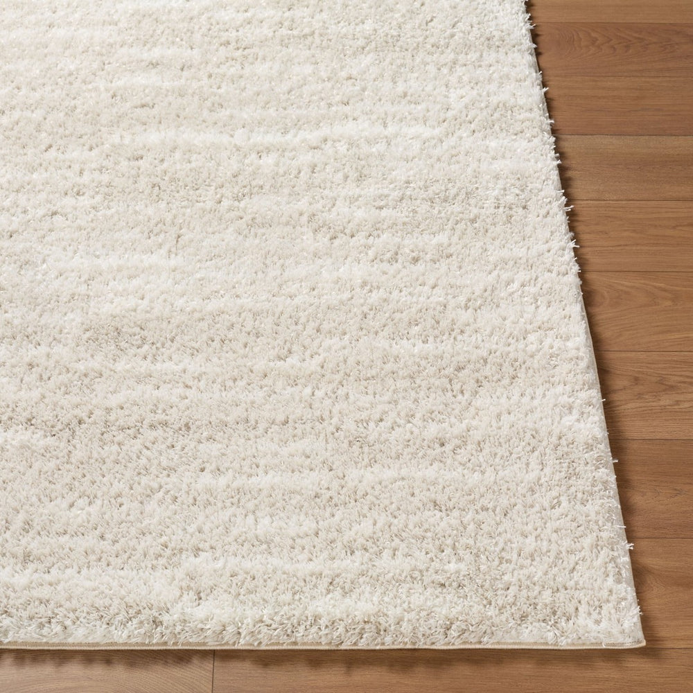 Livabliss Cloudy Shag Art Deco Polyester Area Rug Plush Pile for Living Room or Bedroom Ivory, Light Be 6'7" x 9' CDG2335-679