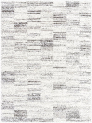 Livabliss Cloudy Shag Polyester Area Rug Art Deco Plush Pile for Living Room or Bedroom Light Beige, Iv 5'3" x 7' CDG2337-537