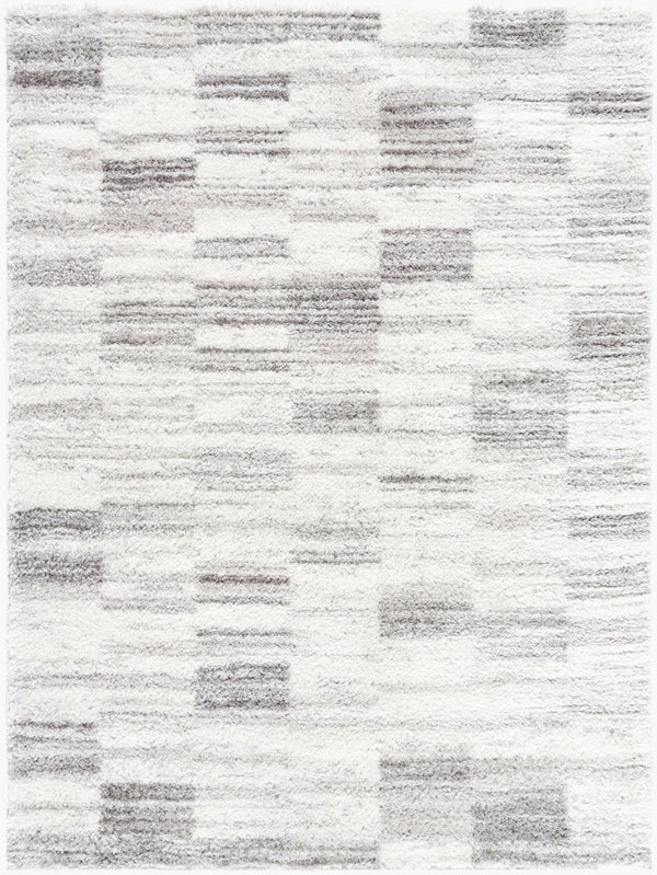 Livabliss Cloudy Shag Polyester Area Rug Art Deco Plush Pile for Living Room or Bedroom Light Beige, Iv 5'3" x 7' CDG2337-537
