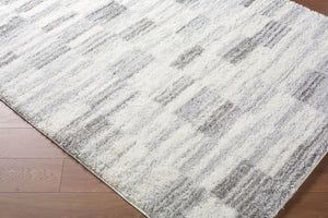 Livabliss Cloudy Shag Polyester Area Rug Art Deco Plush Pile for Living Room or Bedroom Light Beige, Iv 5'3" x 7' CDG2337-537