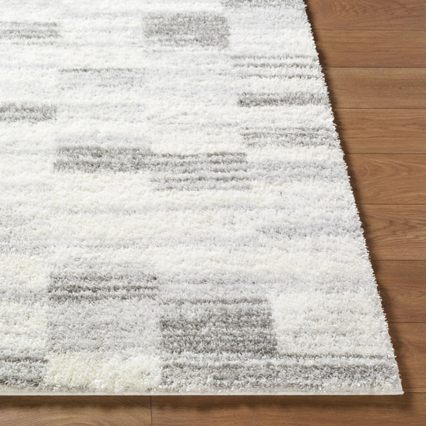 Livabliss Cloudy Shag Polyester Area Rug Art Deco Plush Pile for Living Room or Bedroom Light Beige, Iv 5'3" x 7' CDG2337-537