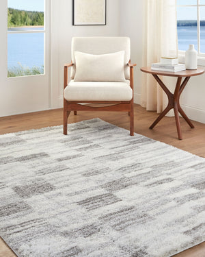 Livabliss Cloudy Shag Polyester Area Rug Art Deco Plush Pile for Living Room or Bedroom Light Beige, Iv 5'3" x 7' CDG2337-537