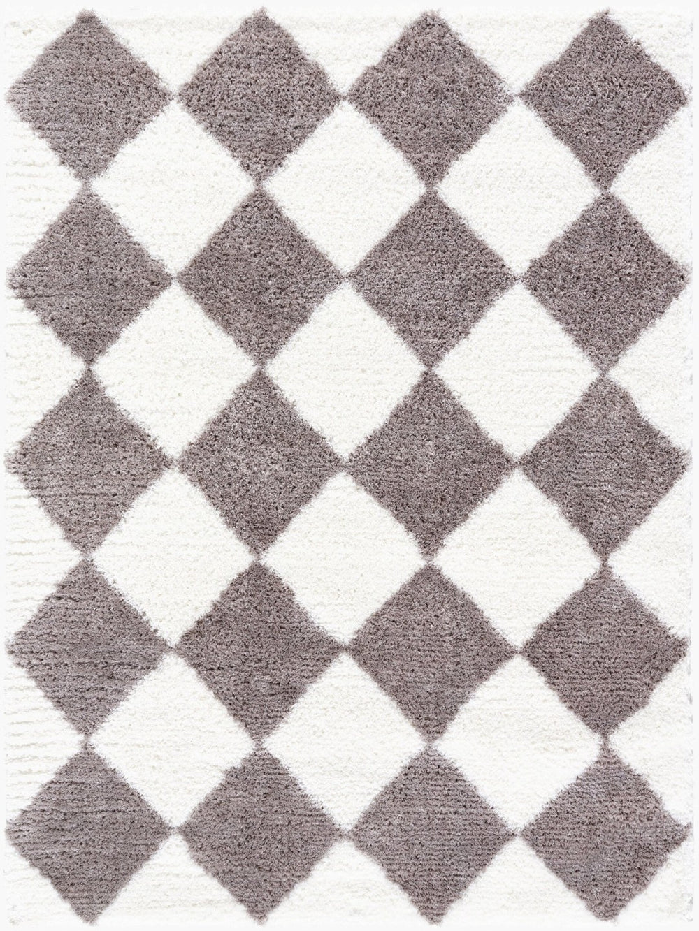 Livabliss Cloudy Shag High Pile Polyester Rug for Cozy Living Rooms and Bedroom Floors Brown, Ivory 5'3" x 7' CDG2339-537