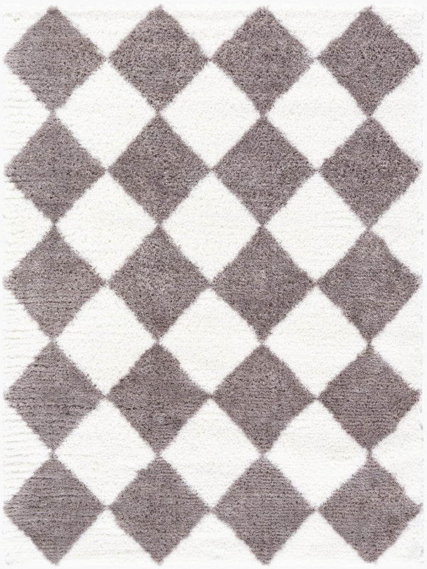 Livabliss Cloudy Shag High Pile Polyester Rug for Cozy Living Rooms and Bedroom Floors Brown, Ivory 5'3" x 7' CDG2339-537