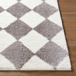 Livabliss Cloudy Shag High Pile Polyester Rug for Cozy Living Rooms and Bedroom Floors Brown, Ivory 5'3" x 7' CDG2339-537