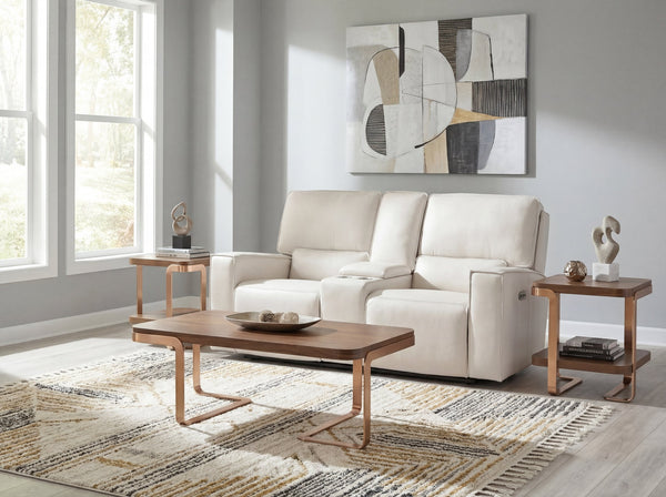 Hooker Furniture Miles Power Reclining Loveseat Top Grain Leather Zero Gravity Console Living Room SS727-PHZC2-001