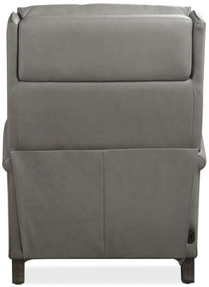 Hooker Furniture Randall Power Recliner In Billows Caramel Leather With Usb, Pop-Up Headrest, Bustle Back Comfort Grey RC820-PH-091