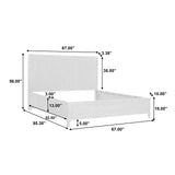 Scott Living Home Griffith Queen Panel Bed Gray with Light Wood Finish P367-BR-K1 Pulaski Furniture