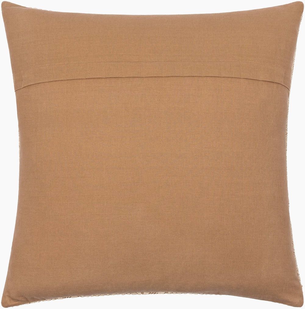 Surya Camden Cozy Country Cottage 18" Accent Pillow - Soft Cotton Charm For Inviting Home Decor Tan Cotton,Cotton Cdm002-1818
