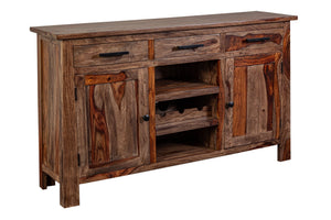 Porter Designs Kalispell Solid Sheesham Wood Bar Sideboard - Artisan Craftsmanship & Timeless Style Brown Wood 07-196-06-2439