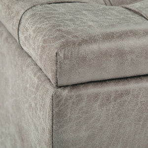 English Elm Harrison Coffee Table Storage Ottoman - Versatile Distressed Grey Taupe With Hidden Storage & Style B136P159146