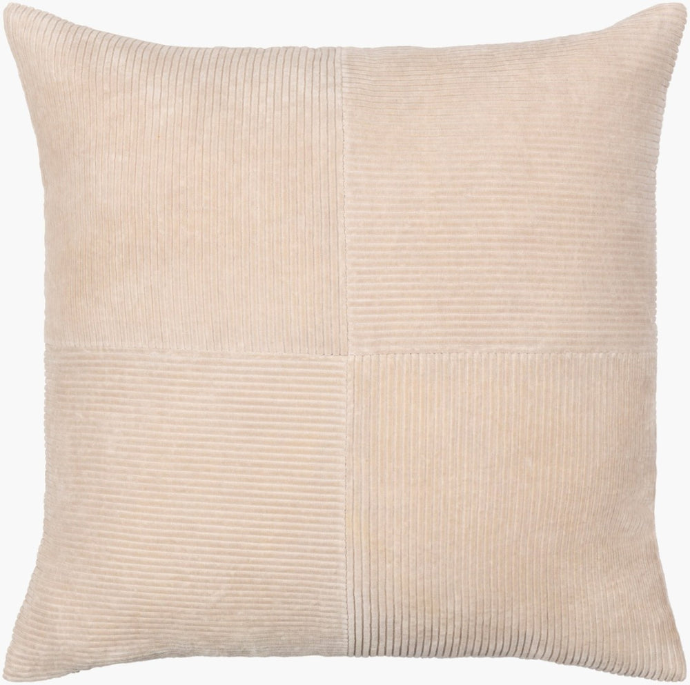 Livabliss Corduroy Quilted Cotton Accent Pillow Soft Textured Minimalist Design for Modern Decor CDQ001-2020D