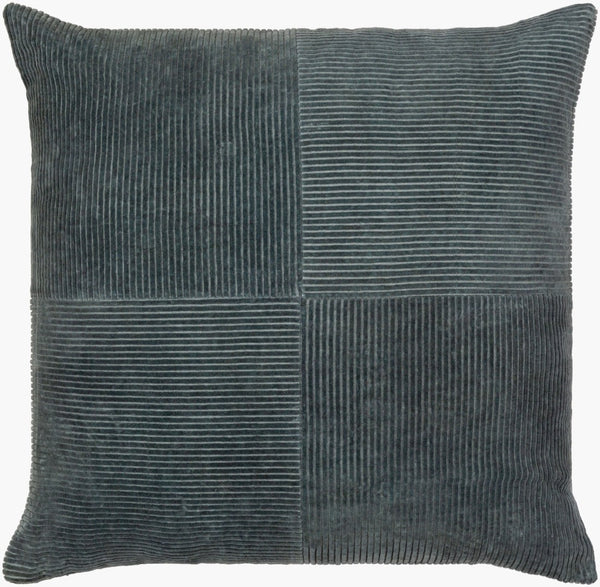 Livabliss Corduroy Quilted Cotton Accent Pillow Soft Textured Square for Modern Living Spaces CDQ002-2020D