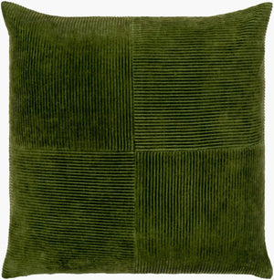 Livabliss Corduroy Quilted Cotton Accent Pillow Artisan Geometric Modern Textile for Sofa or Bed CDQ004-2020D