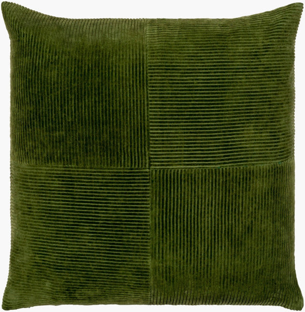Livabliss Corduroy Quilted Cotton Accent Pillow Artisan Geometric Modern Textile for Sofa or Bed CDQ004-2020D