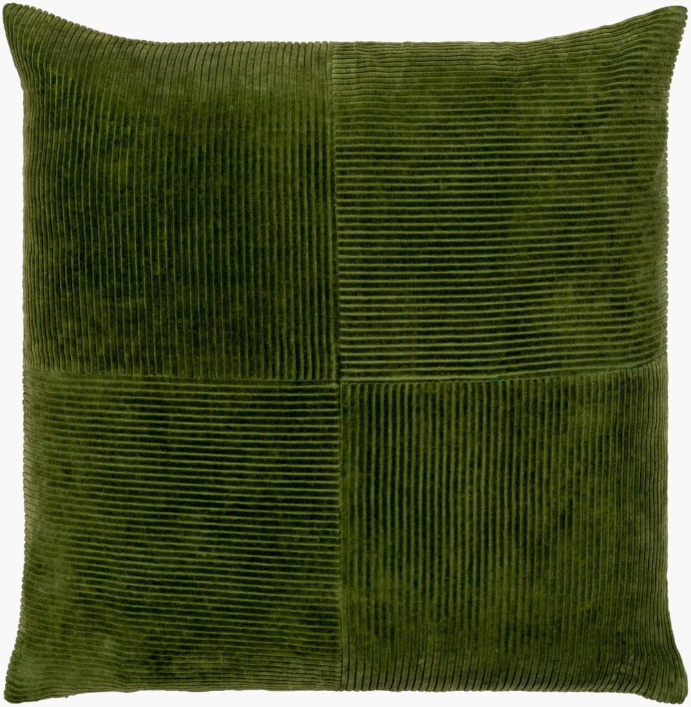 Livabliss Corduroy Quarters Cotton Quilted Throw Pillow Soft Textured Accent for Sofa or Bed CDQ004-2222