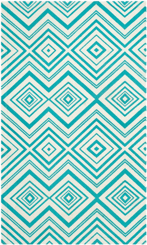 Safavieh Cedar Brook 142 Hand Loomed  Rug Ivory / Light Teal CDR142A-4