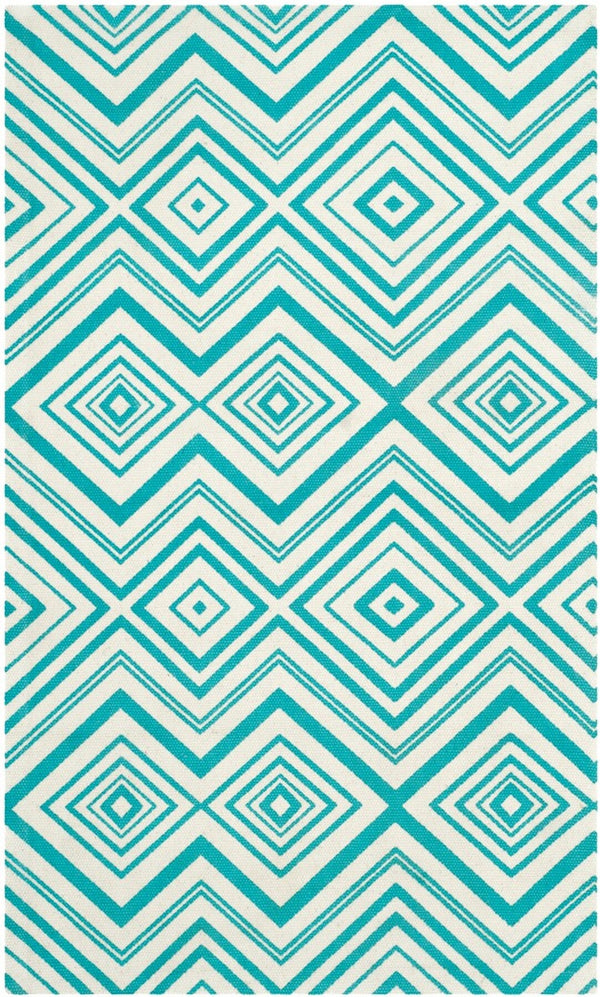 Safavieh Cedar Brook 142 Hand Loomed  Rug Ivory / Light Teal CDR142A-4