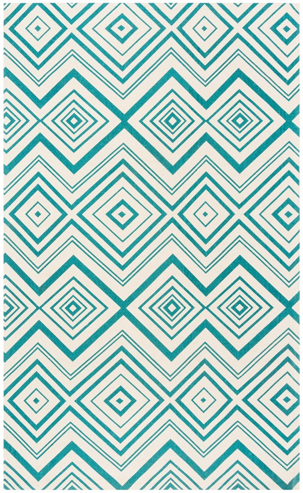 Safavieh Cedar Brook 142 Hand Loomed  Rug Ivory / Light Teal CDR142A-3