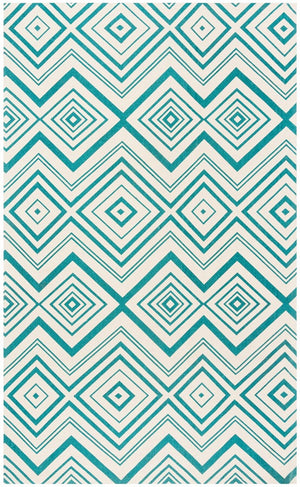 Safavieh Cedar Brook 142 Hand Loomed  Rug Ivory / Light Teal CDR142A-4