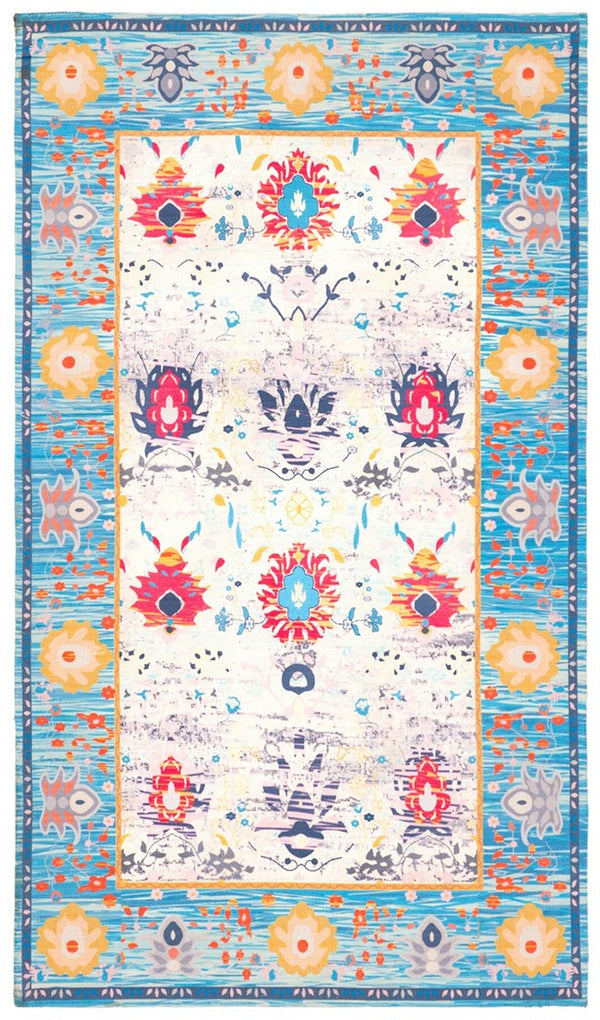 Safavieh Cedar Brook 601 Hand Loomed  Rug Blue / Light Grey CDR602A-4