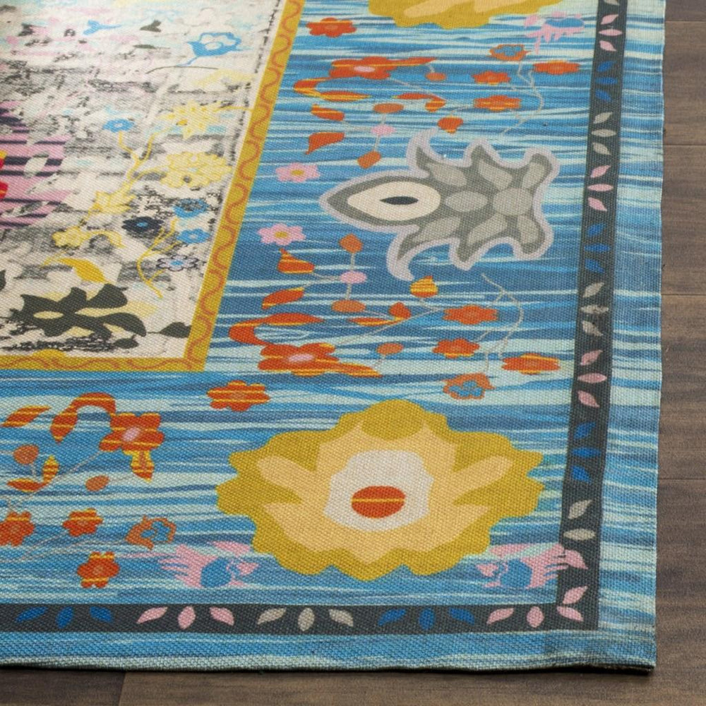 Safavieh Cedar Brook 601 Hand Loomed  Rug Blue / Light Grey CDR602A-4