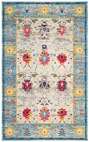 Safavieh Cedar Brook 601 Hand Loomed  Rug Blue / Light Grey CDR602A-4