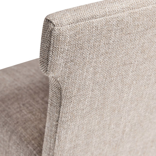 Bernhardt Bernhardt Geneve Sculptural Upholstered Side Chair with Wire-brushed Oak Legs 392541