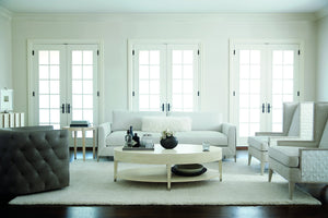 Bernhardt Bernhardt East Hampton Solid Ash End Table - Cerused Linen Top, Tapered Legs, Neo-Traditional Accent (98) 395121