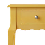 Homelegance By Top-Line Joplin 1-Drawer Wood Storage End Table Yellow Rubberwood